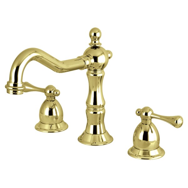 KS1972BL 8" Widespread Bathroom Faucet, Polished Brass